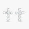 Adalia Diamond Cross Stud Earrings 1 ctw