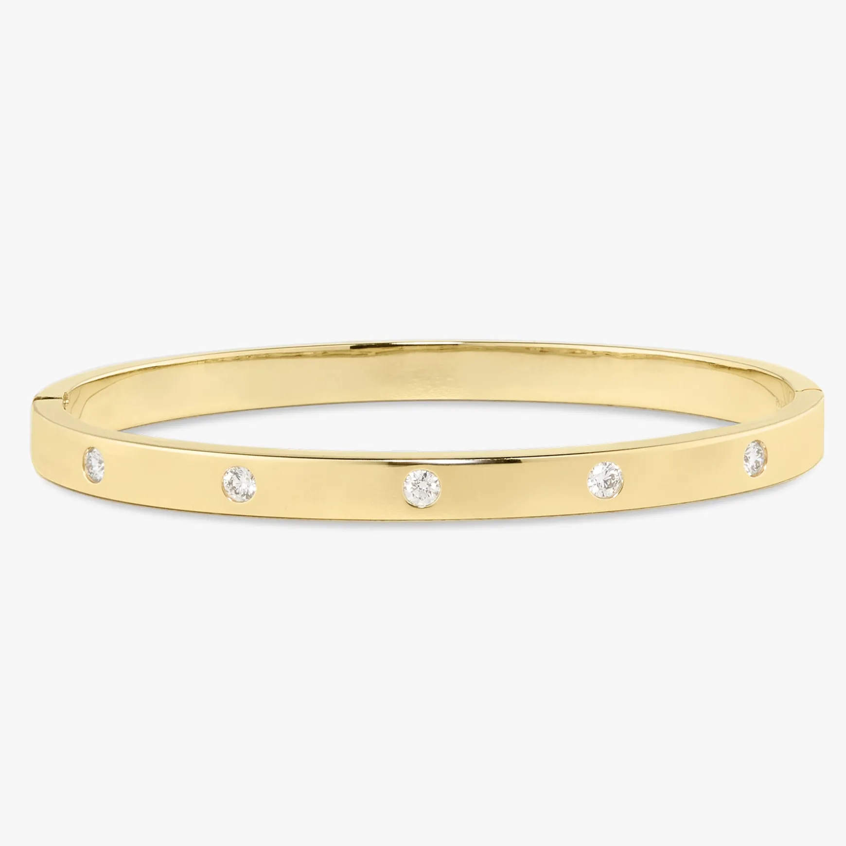 Amour Gold and Diamond Station Bangle