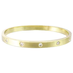 Amour Gold and Diamond Station Bangle