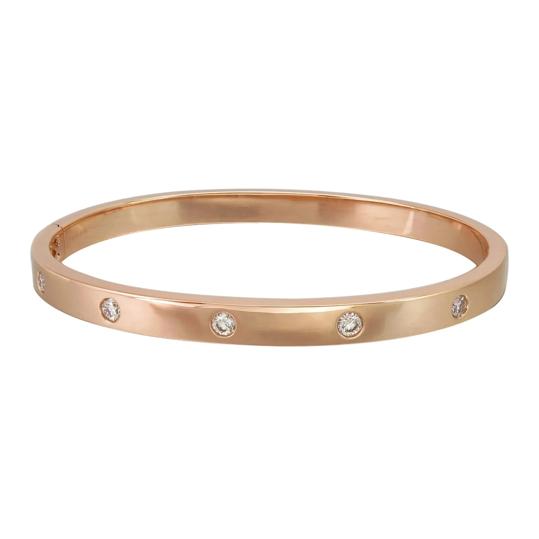 Amour Gold and Diamond Station Bangle