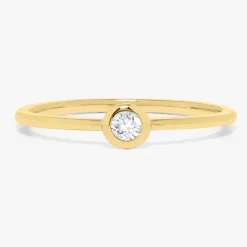 Annabelle Tiny Single Diamond Bezel Ring