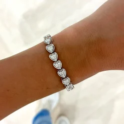 Annamaria Heart Diamond Tennis Bracelet 7.70 ctw