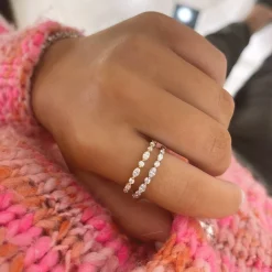 Ansley Alternating Marquis & Round Diamond Band