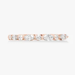 Ansley Alternating Marquis & Round Diamond Band