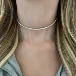As If Adjustable Diamond Choker Necklace 3.33 ctw