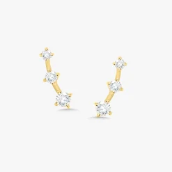 Astra Galaxy Graduated Ear Climber Stud Earrings
