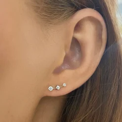 Astra Galaxy Graduated Ear Climber Stud Earrings