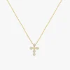 Avigail Illusion Pave Diamond Cross Necklace