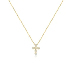 Avigail Illusion Pave Diamond Cross Necklace