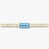 Baguette Birthstone and Diamond Stacking Band Ring