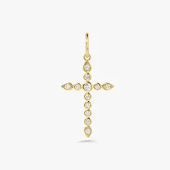 Bela Diamond Bezel Cross Charm
