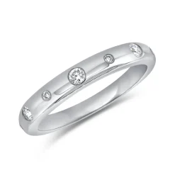 Bellatrix Gold Band with Scattered Diamonds