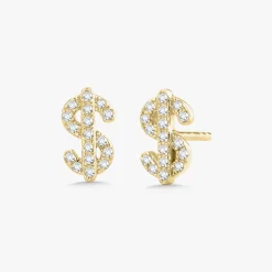 Benjamin Dollar Sign Cash Stud Earrings