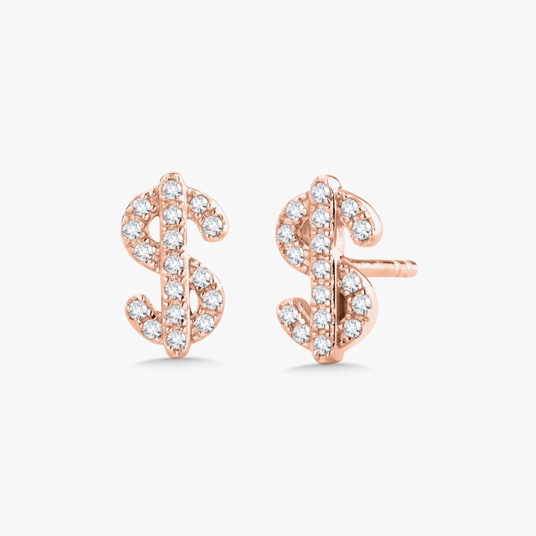 Benjamin Dollar Sign Cash Stud Earrings