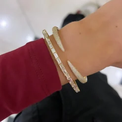 Bennett Pave Claw Diamond Cuff Bangle Bracelet 1.18 ctw