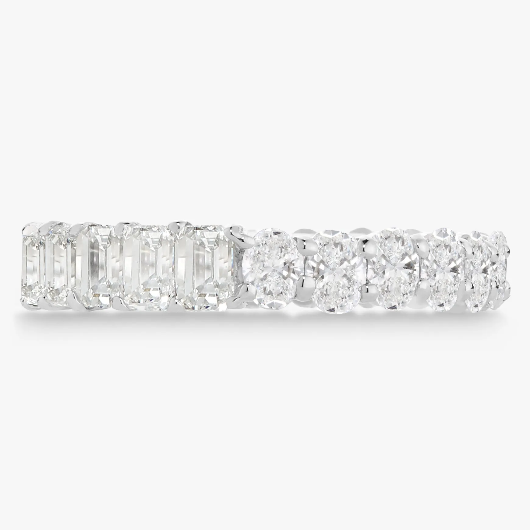 Best of Both Emerald Cut and Oval Eternity Band