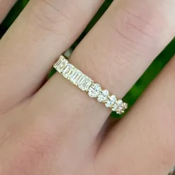 Best of Both Emerald Cut and Oval Eternity Band