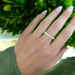 Best of Both Emerald Cut and Oval Eternity Band