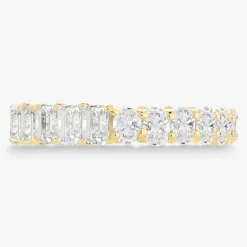 Best of Both Emerald Cut and Oval Eternity Band