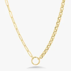 Best of Both Rolo and Paperclip Chain with Openable Clasp