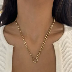 Best of Both Rolo and Paperclip Chain with Openable Clasp