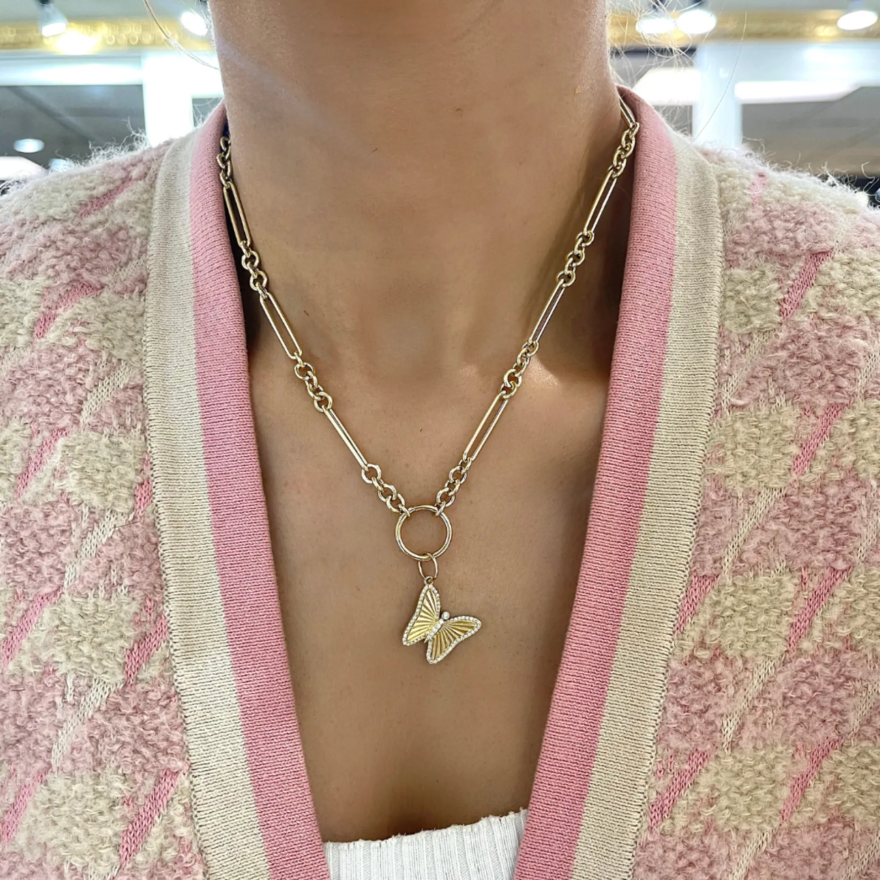 Best of Both Rounded Paperclip Chain with Openable Clasp