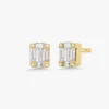Betsy Baguette Diamond Stud Earrings