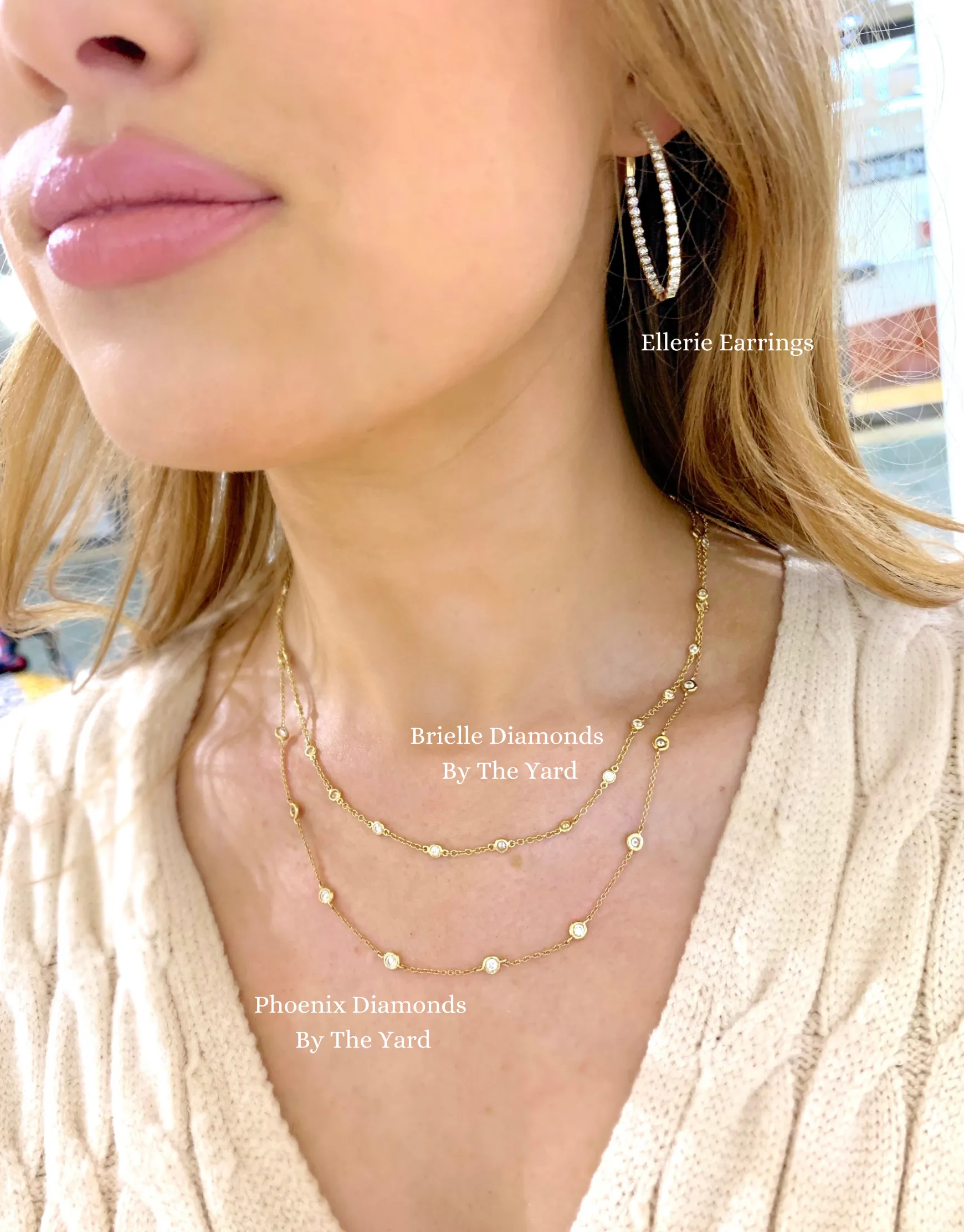 Brielle Diamonds By The Yard Necklace 1 ctw