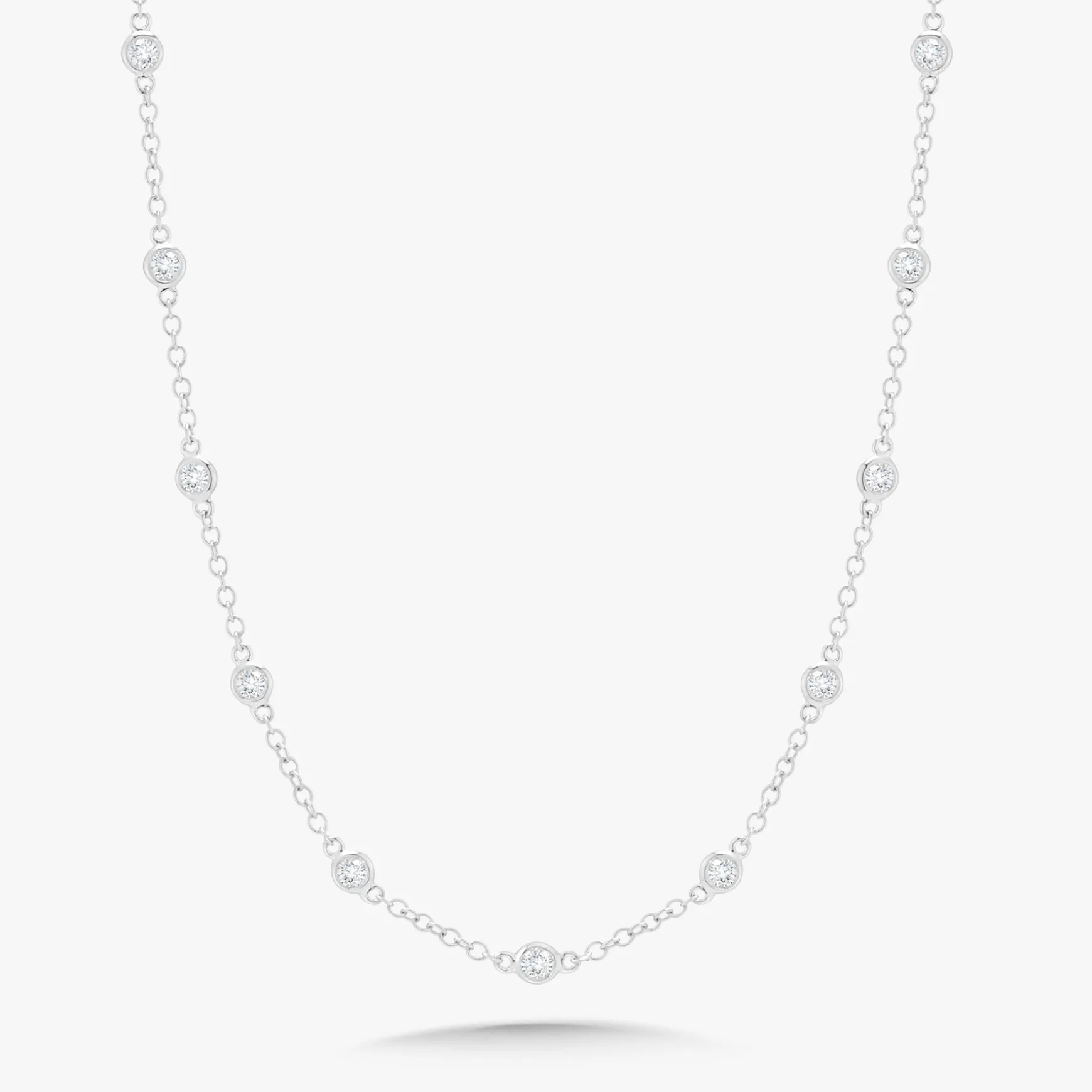 Brielle Diamonds By The Yard Necklace 1 ctw