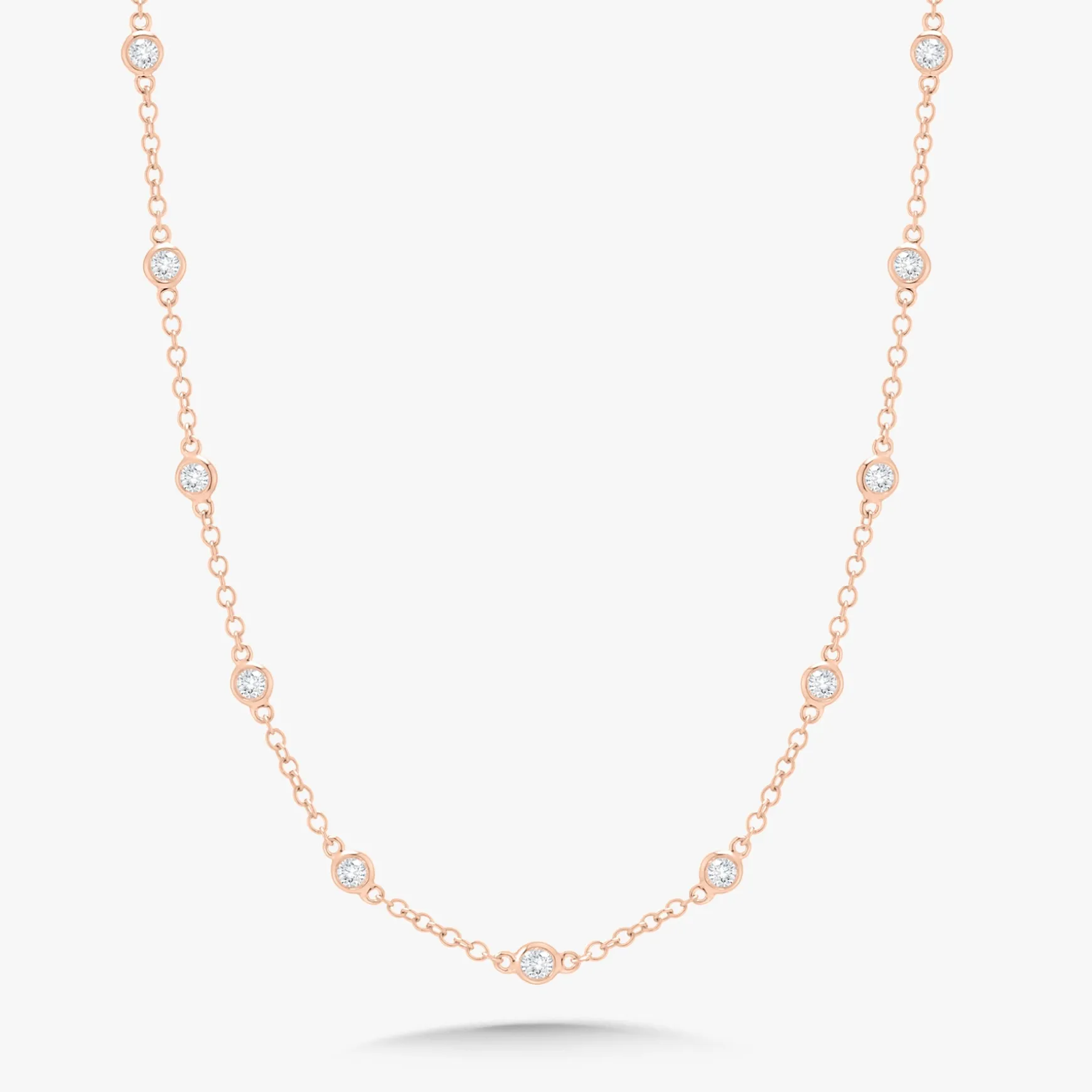 Brielle Diamonds By The Yard Necklace 1 ctw