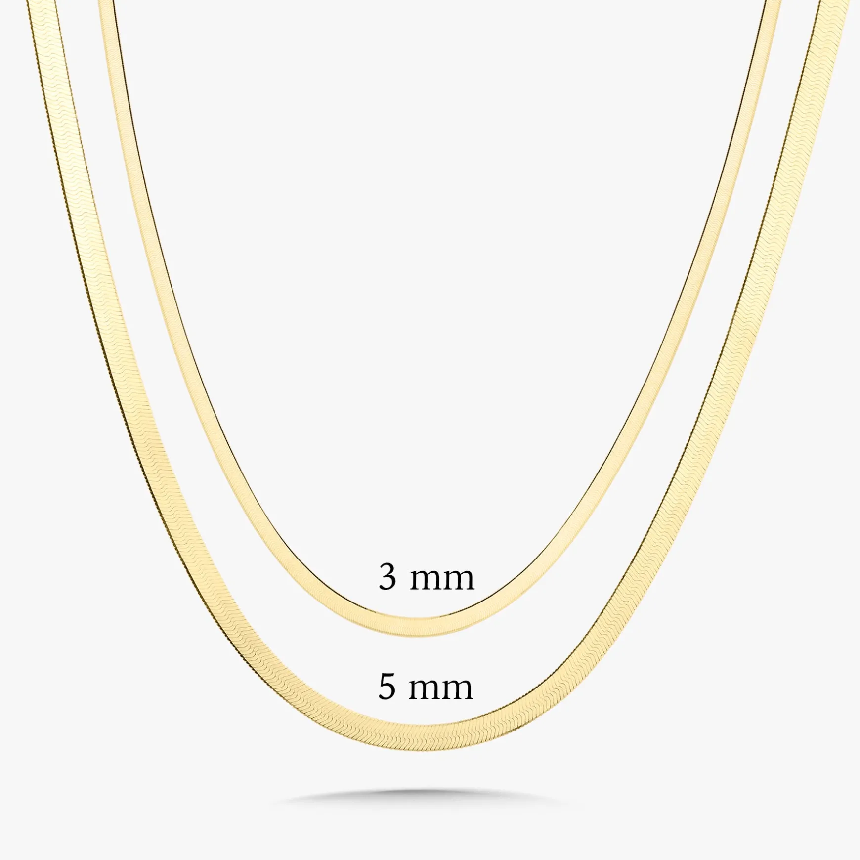 Britt Herringbone Necklace 3mm