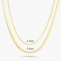 Britt Herringbone Necklace 5mm