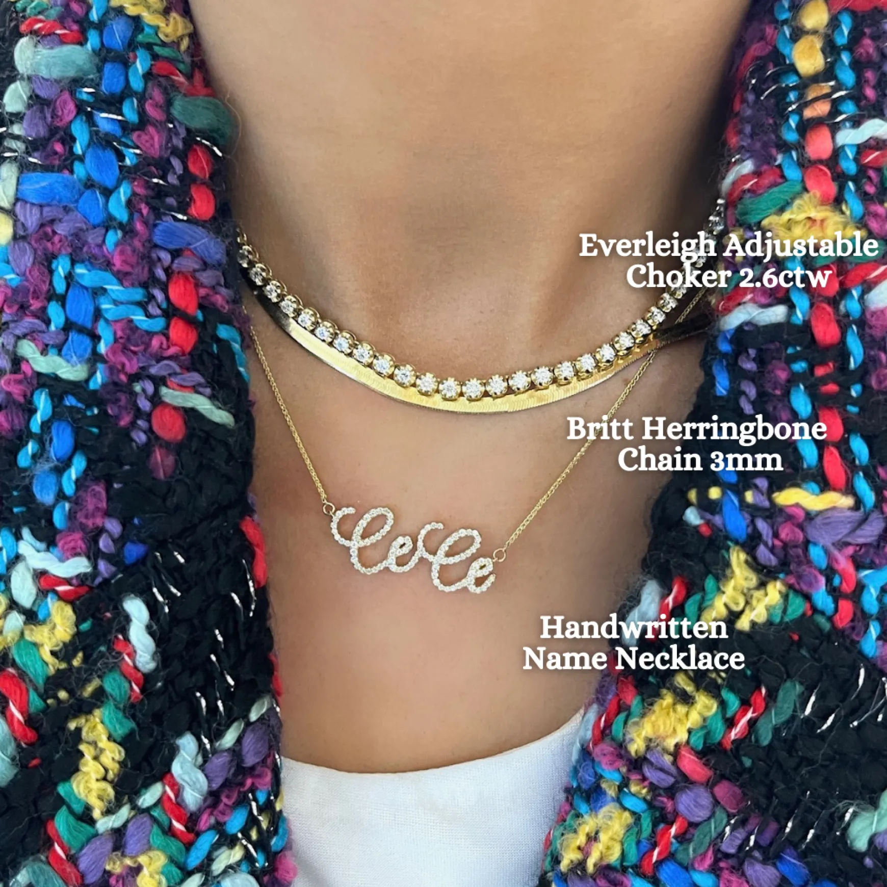 Britt Herringbone Necklace 3mm