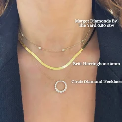 Britt Herringbone Necklace 3mm