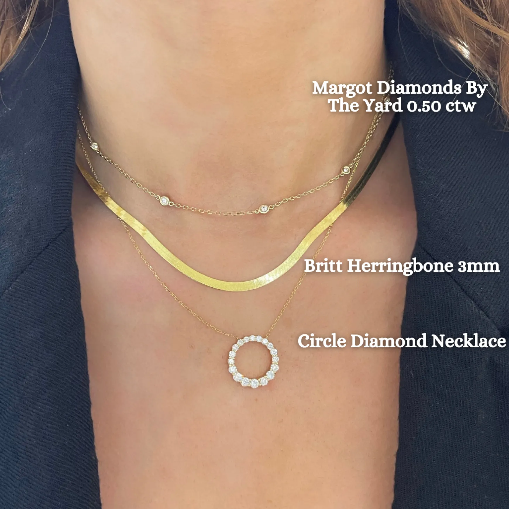 Britt Herringbone Necklace 3mm