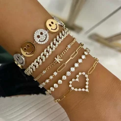 Bronx Pave Chain Link Diamond Tennis Bracelet 4.97 ctw