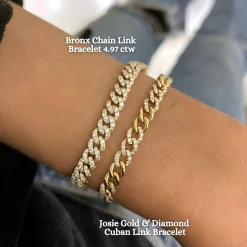 Bronx Pave Chain Link Diamond Tennis Bracelet 4.97 ctw