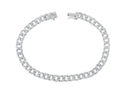 Bronx Pave Chain Link Diamond Tennis Bracelet 4.97 ctw