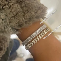 Bronx Pave Chain Link Diamond Tennis Bracelet 4.97 ctw