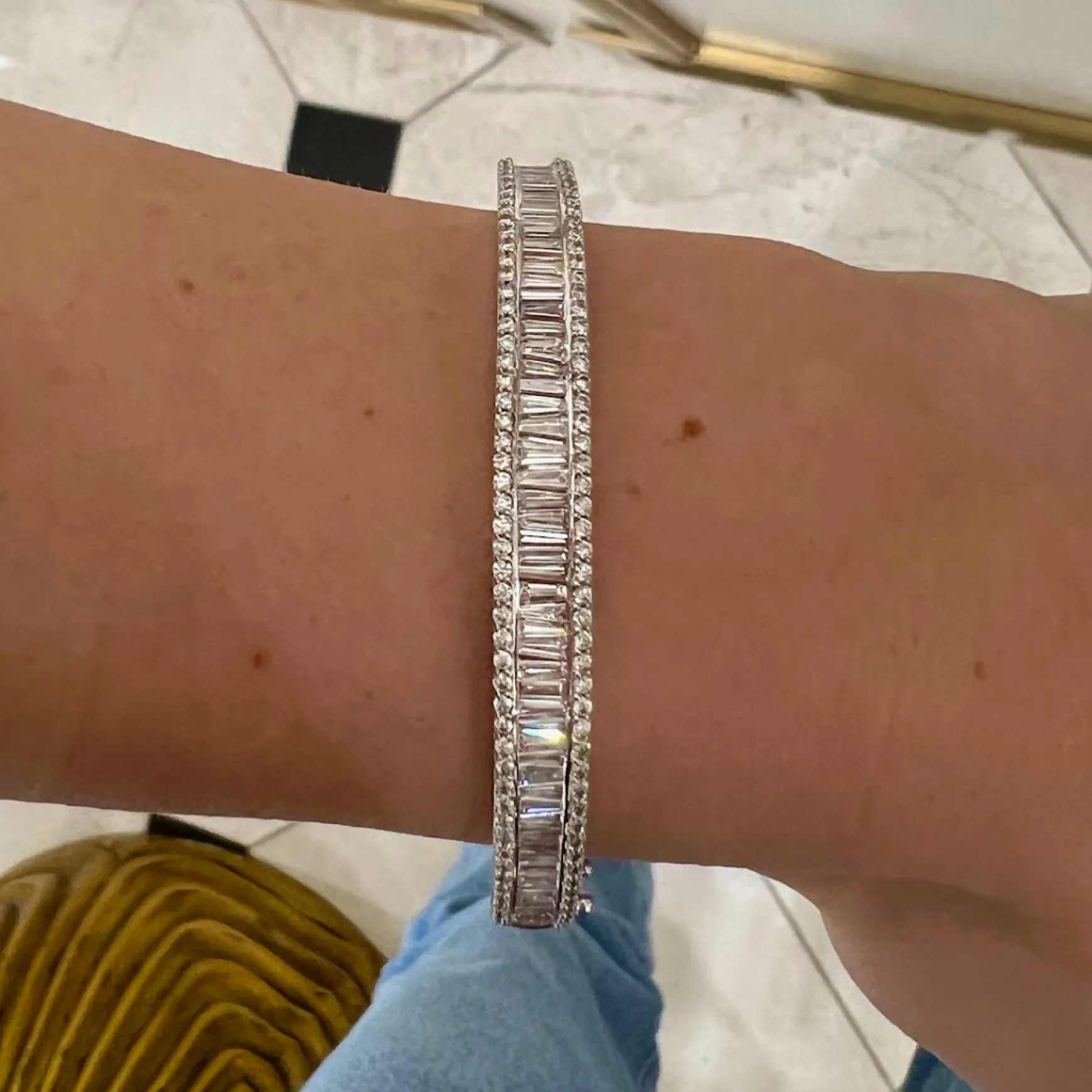 Brooks Tapered Baguette Diamond Bangle 5.10 ctw