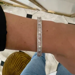 Brooks Tapered Baguette Diamond Bangle 5.10 ctw