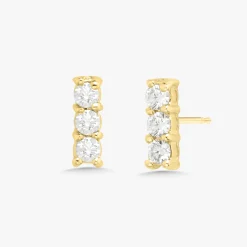 Brylee Diamond Bar Stud Earrings