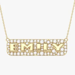 Bubble Bar Diamond Name Necklace Design DEPOSIT ONLY