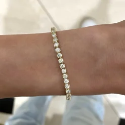 Buttercup Lab Diamond Scalloped Tennis Bracelet 4 ctw