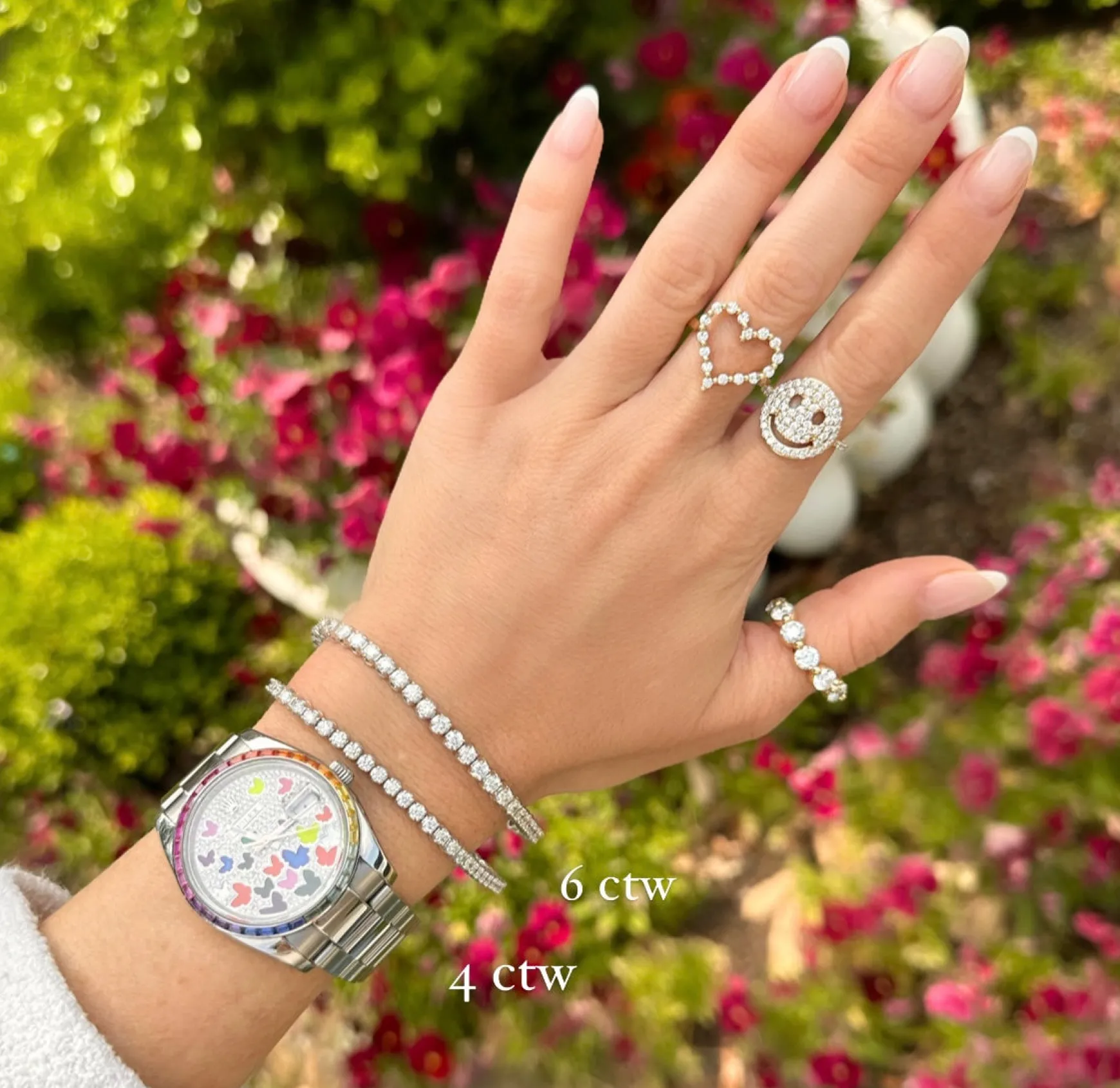 Buttercup Lab Diamond Scalloped Tennis Bracelet 4 ctw