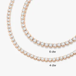 Buttercup Lab Diamond Scalloped Tennis Bracelet 4 ctw