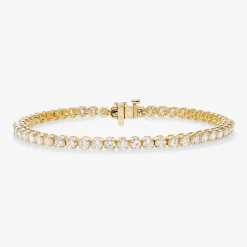 Buttercup Lab Diamond Scalloped Tennis Bracelet 4 ctw