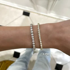 Buttercup Lab Diamond Scalloped Tennis Bracelet 4 ctw