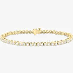 Buttercup Lab Diamond Scalloped Tennis Bracelet 4 ctw