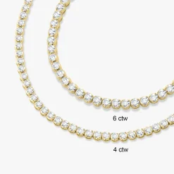 Buttercup Lab Diamond Scalloped Tennis Bracelet 4 ctw